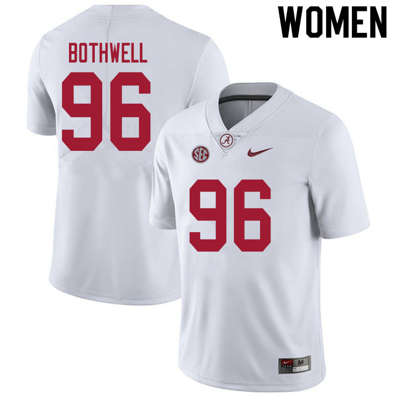 Alabama Crimson Tide Women's Landon Bothwell #96 White NCAA Nike Authentic Stitched 2020 College Football Jersey TH16T57DM